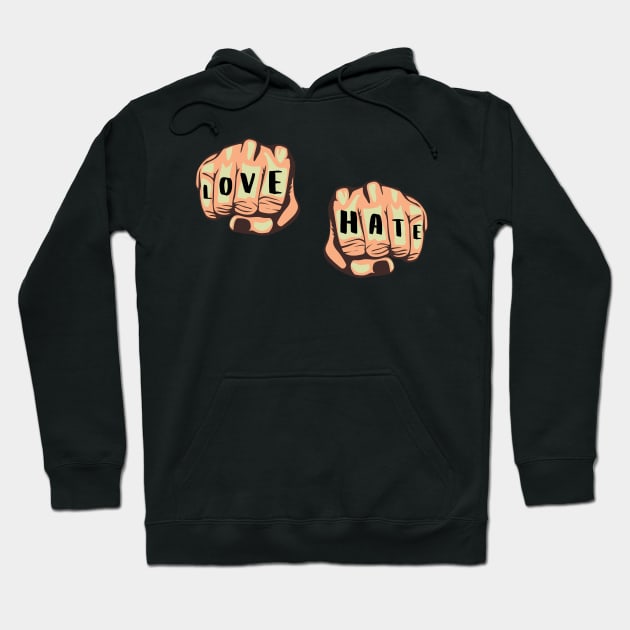 More Love, Less Hate Hoodie by LegitHooligan